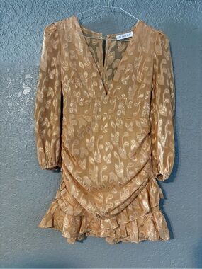 All About May Floral Long-Sleeve Ruffled Mini Dress NWT